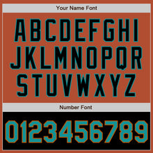 Load image into Gallery viewer, Custom Texas Orange Teal-Black Bomber Varsity Letterman Two Tone Zipper Jacket