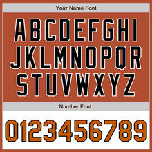 Load image into Gallery viewer, Custom Texas Orange Black-White Bomber Varsity Letterman Two Tone Zipper Jacket