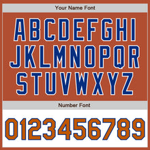 Load image into Gallery viewer, Custom Texas Orange Royal-White Bomber Varsity Letterman Two Tone Zipper Jacket