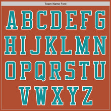 Load image into Gallery viewer, Custom Texas Orange Teal-White Bomber Varsity Letterman Two Tone Zipper Jacket