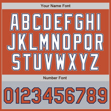 Load image into Gallery viewer, Custom Texas Orange Navy-Gray Bomber Varsity Letterman Two Tone Zipper Jacket