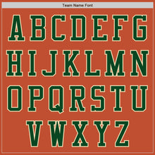 Load image into Gallery viewer, Custom Texas Orange Cream-Green Bomber Varsity Letterman Two Tone Zipper Jacket