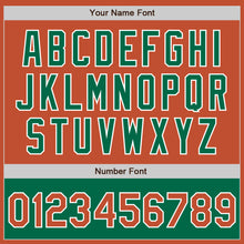 Load image into Gallery viewer, Custom Texas Orange White-Kelly Green Bomber Varsity Letterman Two Tone Zipper Jacket