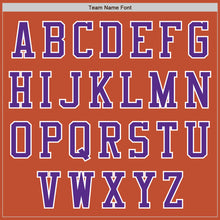 Load image into Gallery viewer, Custom Texas Orange White-Purple Bomber Varsity Letterman Two Tone Zipper Jacket