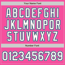 Load image into Gallery viewer, Custom Pink Black-Sky Blue Bomber Varsity Letterman Zipper Jacket