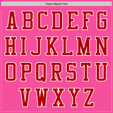 Load image into Gallery viewer, Custom Pink Red-White Bomber Varsity Letterman Zipper Jacket