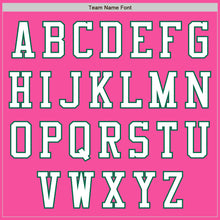 Load image into Gallery viewer, Custom Pink White-Kelly Green Bomber Varsity Letterman Zipper Jacket