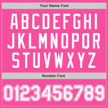Load image into Gallery viewer, Custom Pink White Bomber Varsity Letterman Zipper Jacket