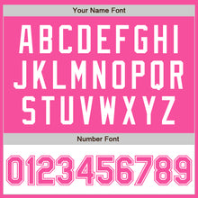 Load image into Gallery viewer, Custom Pink White Bomber Varsity Letterman Two Tone Zipper Jacket