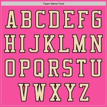 Load image into Gallery viewer, Custom Pink Black-Cream Bomber Varsity Letterman Two Tone Zipper Jacket