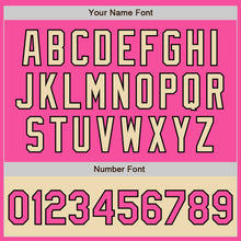 Load image into Gallery viewer, Custom Pink Black-Cream Bomber Varsity Letterman Two Tone Zipper Jacket