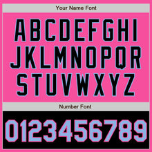 Load image into Gallery viewer, Custom Pink Light Blue-Black Bomber Varsity Letterman Two Tone Zipper Jacket