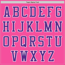 Load image into Gallery viewer, Custom Pink White-Purple Bomber Varsity Letterman Two Tone Zipper Jacket