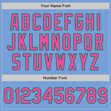 Load image into Gallery viewer, Custom Light Blue Pink-Kelly Green Bomber Varsity Letterman Zipper Jacket