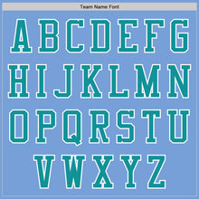 Load image into Gallery viewer, Custom Light Blue Teal-White Bomber Varsity Letterman Zipper Jacket