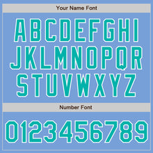 Load image into Gallery viewer, Custom Light Blue Aqua-White Bomber Varsity Letterman Zipper Jacket