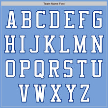 Load image into Gallery viewer, Custom Light Blue White-Royal Bomber Varsity Letterman Zipper Jacket