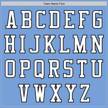 Load image into Gallery viewer, Custom Light Blue White-Black Bomber Varsity Letterman Zipper Jacket