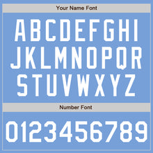 Load image into Gallery viewer, Custom Light Blue White Bomber Varsity Letterman Zipper Jacket