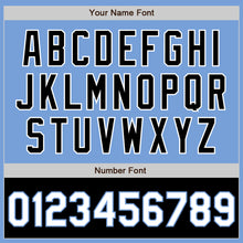 Load image into Gallery viewer, Custom Light Blue White-Black Bomber Varsity Letterman Two Tone Zipper Jacket