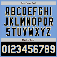 Load image into Gallery viewer, Custom Light Blue Cream-Black Bomber Varsity Letterman Two Tone Zipper Jacket