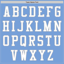 Load image into Gallery viewer, Custom Light Blue White-Gray Bomber Varsity Letterman Two Tone Zipper Jacket