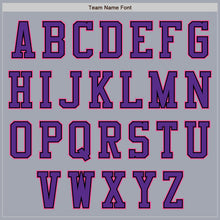 Load image into Gallery viewer, Custom Gray Pink Black-Purple Bomber Varsity Letterman Zipper Jacket
