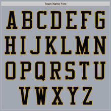 Load image into Gallery viewer, Custom Gray Black-Old Gold Bomber Varsity Letterman Zipper Jacket