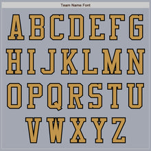 Load image into Gallery viewer, Custom Gray Old Gold-Black Bomber Varsity Letterman Zipper Jacket