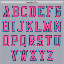 Load image into Gallery viewer, Custom Gray Sky Blue Black-Pink Bomber Varsity Letterman Zipper Jacket
