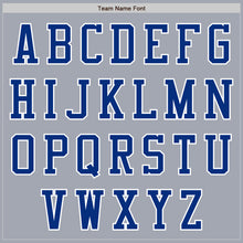 Load image into Gallery viewer, Custom Gray Royal-White Bomber Varsity Letterman Zipper Jacket