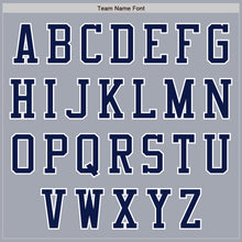 Load image into Gallery viewer, Custom Gray Navy-White Bomber Varsity Letterman Zipper Jacket