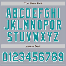 Load image into Gallery viewer, Custom Gray Teal-White Bomber Varsity Letterman Zipper Jacket