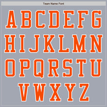 Load image into Gallery viewer, Custom Gray Orange-White Bomber Varsity Letterman Zipper Jacket