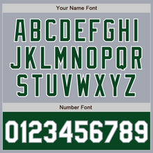 Load image into Gallery viewer, Custom Gray White-Green Bomber Varsity Letterman Two Tone Zipper Jacket