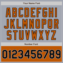 Load image into Gallery viewer, Custom Gray Black-Texas Orange Bomber Varsity Letterman Two Tone Zipper Jacket