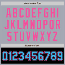 Load image into Gallery viewer, Custom Gray Sky Blue Black-Pink Bomber Varsity Letterman Two Tone Zipper Jacket