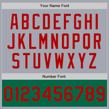 Load image into Gallery viewer, Custom Gray Red-Kelly Green Varsity Letterman Two Tone Zipper Jacket