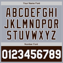 Load image into Gallery viewer, Custom Gray White-Brown Varsity Letterman Two Tone Zipper Jacket