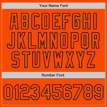 Load image into Gallery viewer, Custom Orange Black Bomber Varsity Letterman Zipper Jacket