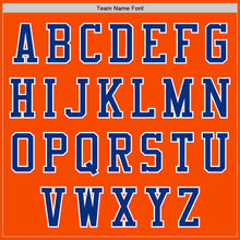 Load image into Gallery viewer, Custom Orange Royal-White Bomber Varsity Letterman Zipper Jacket