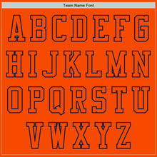 Load image into Gallery viewer, Custom Orange Navy Bomber Varsity Letterman Zipper Jacket