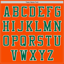 Load image into Gallery viewer, Custom Orange Kelly Green-White Bomber Varsity Letterman Zipper Jacket
