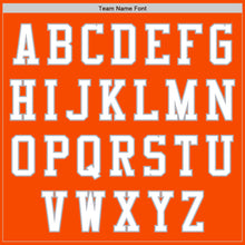 Load image into Gallery viewer, Custom Orange White-Gray Bomber Varsity Letterman Zipper Jacket