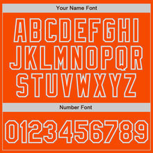 Load image into Gallery viewer, Custom Orange White-Gray Bomber Varsity Letterman Zipper Jacket