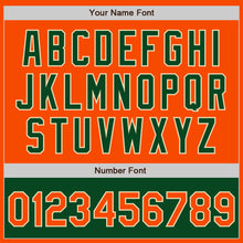 Load image into Gallery viewer, Custom Orange Cream-Green Bomber Varsity Letterman Two Tone Zipper Jacket