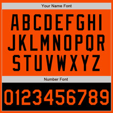 Load image into Gallery viewer, Custom Orange Black Bomber Varsity Letterman Two Tone Zipper Jacket