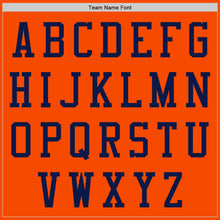 Load image into Gallery viewer, Custom Orange Navy Bomber Varsity Letterman Two Tone Zipper Jacket