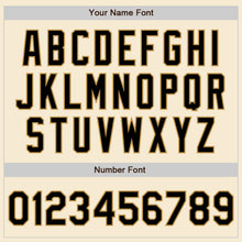 Load image into Gallery viewer, Custom Cream Black-Old Gold Bomber Varsity Letterman Zipper Jacket