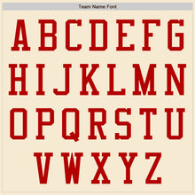 Load image into Gallery viewer, Custom Cream Red-White Bomber Varsity Letterman Zipper Jacket